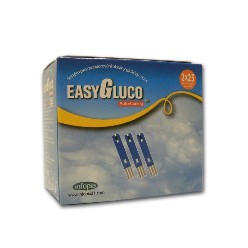 Testovac prouky EasyGluco 50 ks